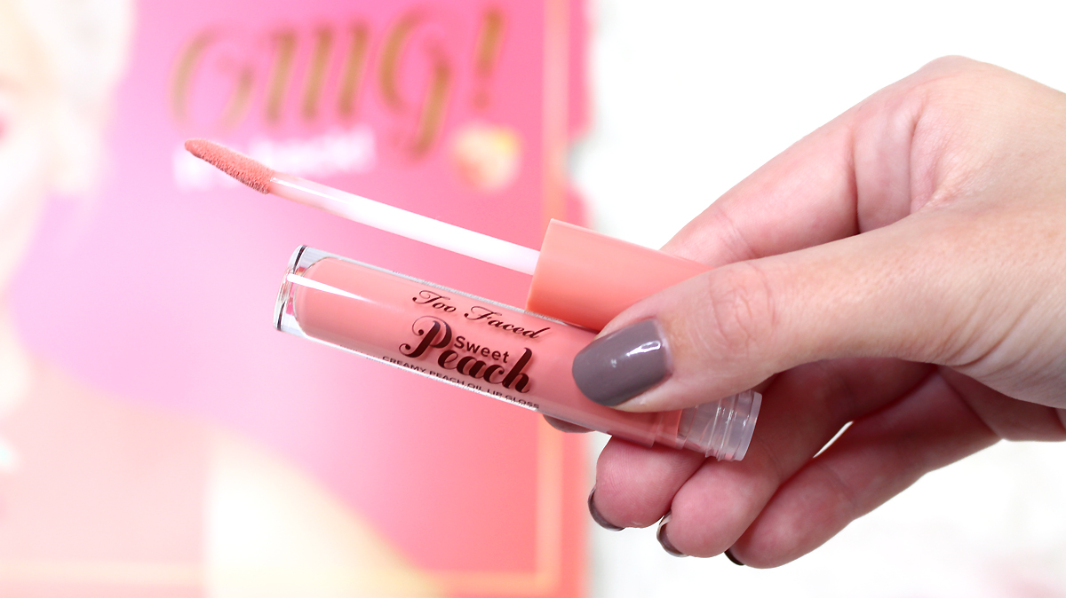 gloss sweet peach too faced avis bis