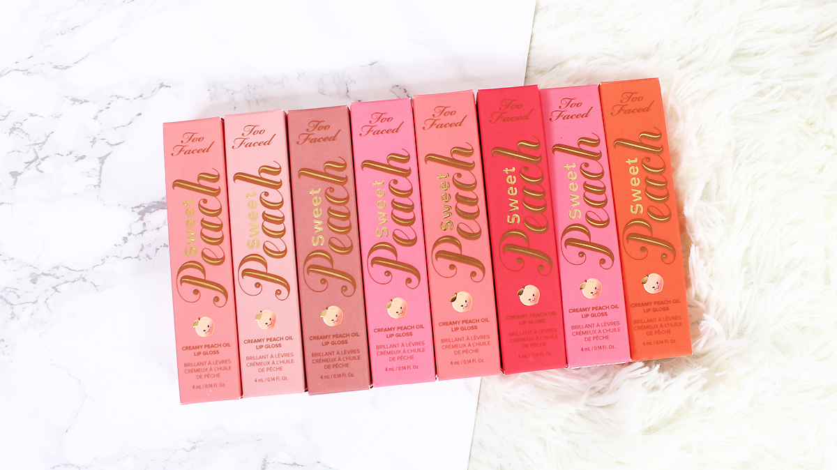 gloss sweet peach too faced