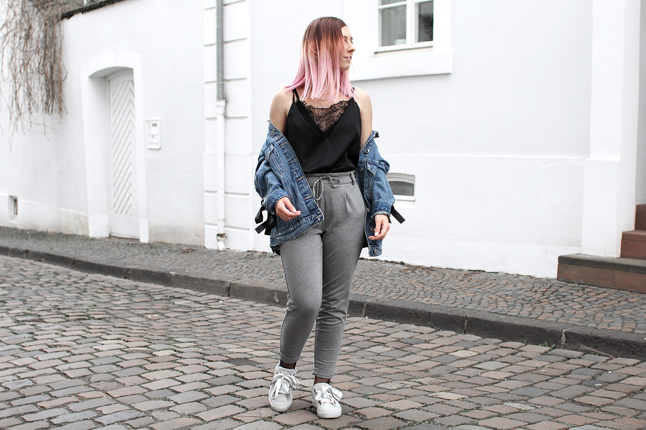 veste jean et caraco