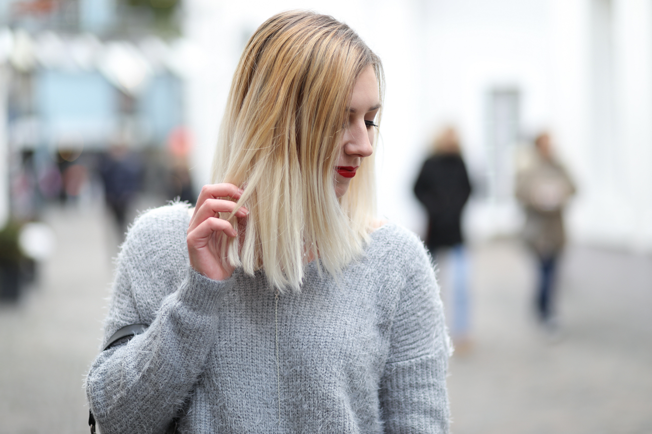 pull gris croisé zaful