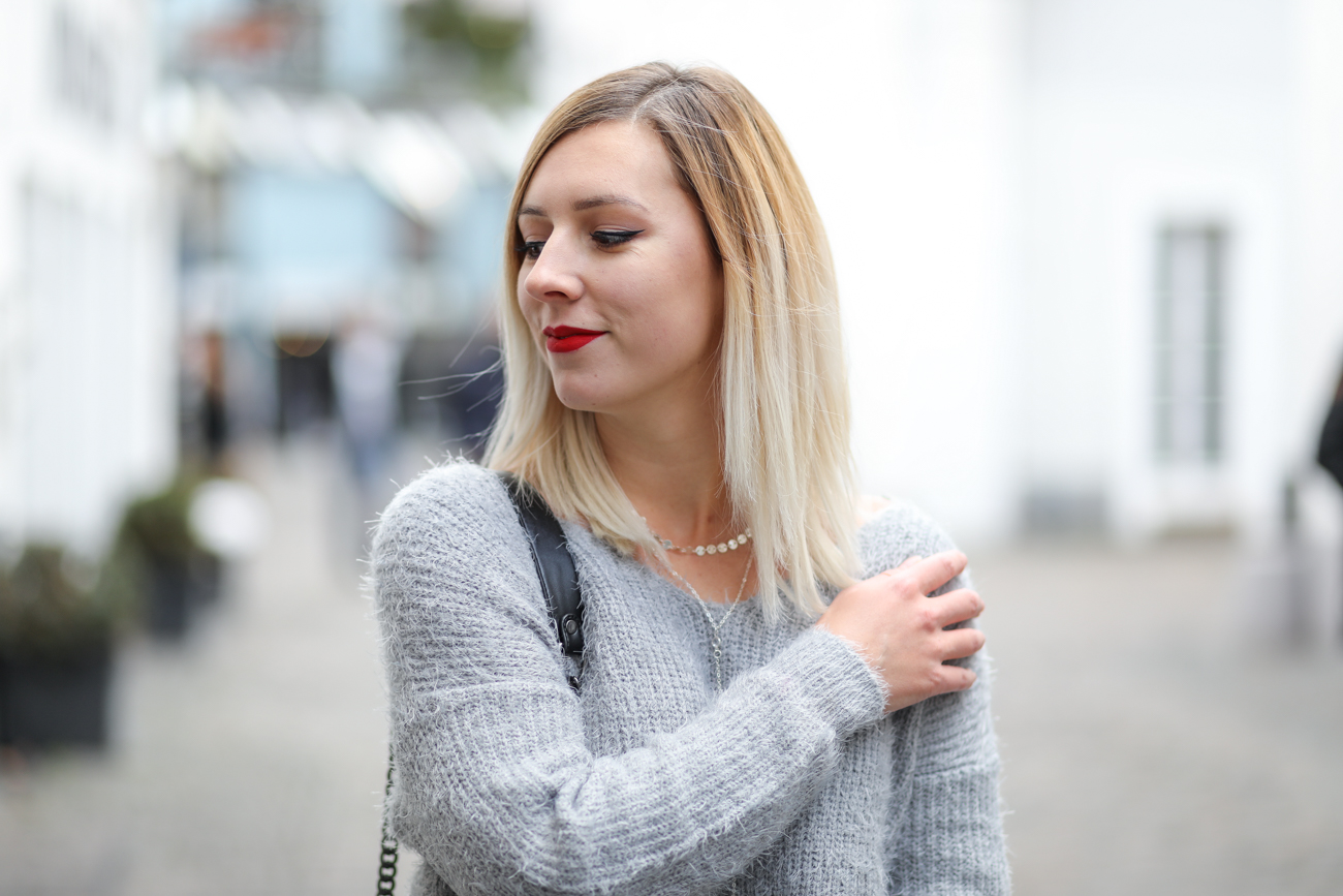 pull gris croisé zaful