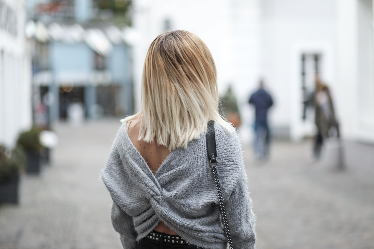 pull gris croisé zaful