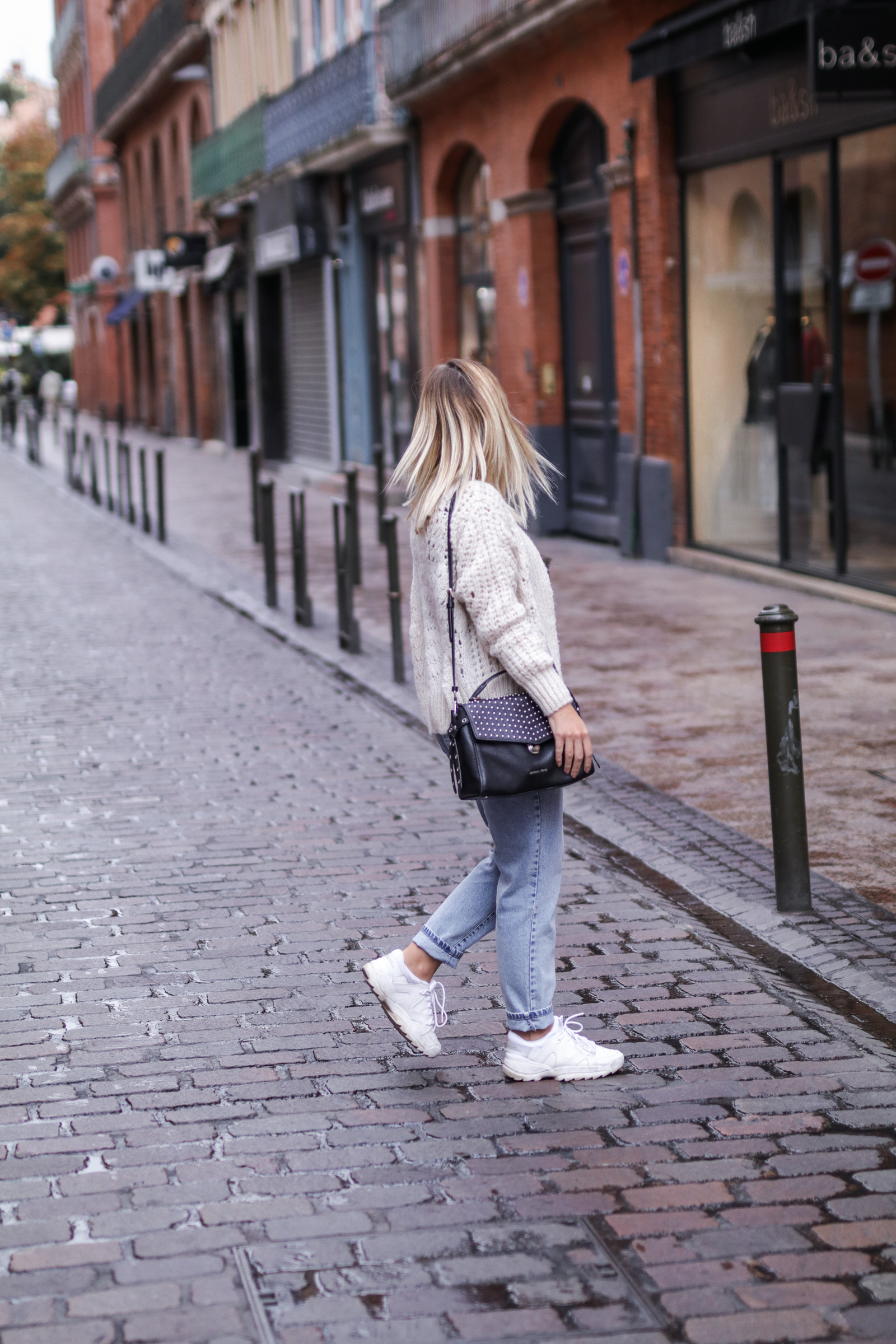 Gilet en laine jean mom